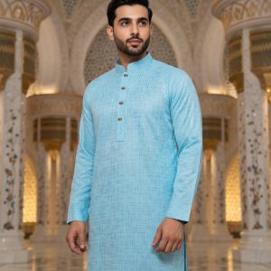 PREMIUM KHADI - SKY BLUE